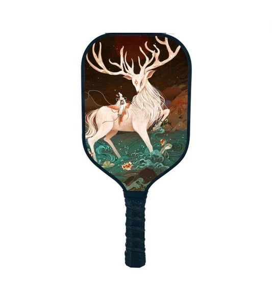 Juciao Deer God 5" Handle Pickleball Paddle Carbon Fiber Composite USA