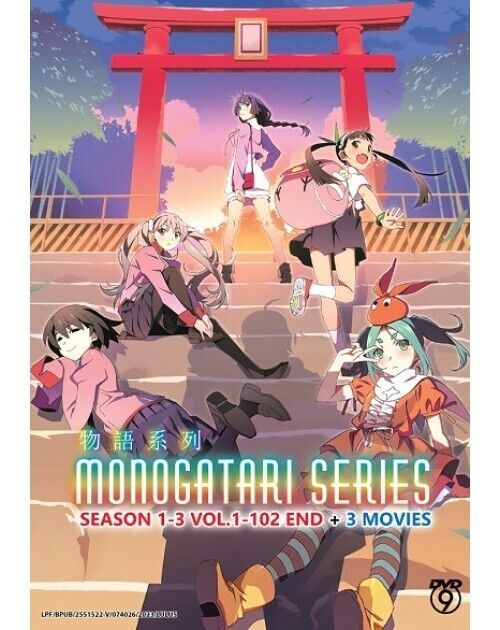 Monogatari Series Season 1-3 (1-102End+3 Movie) Eng sub &All region SHIP FROM US