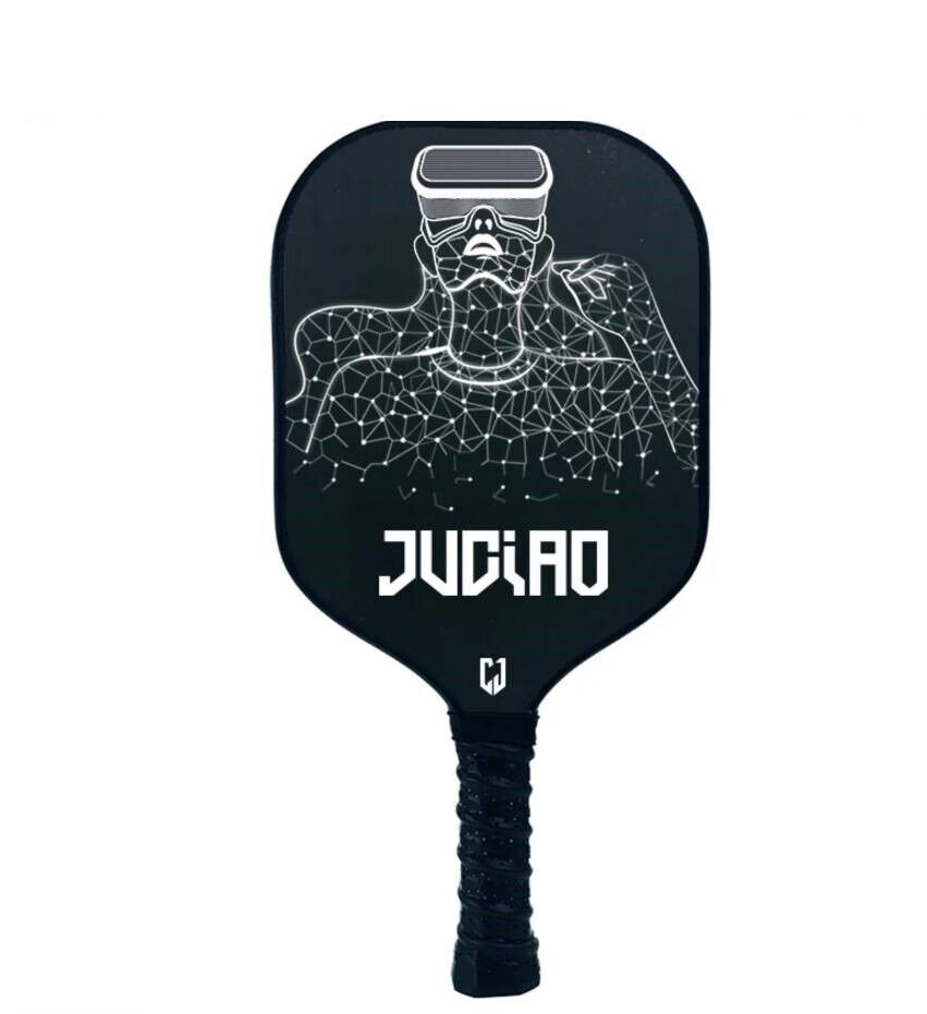 Juciao Lady Black 4.5" Handle Pickleball Paddle Carbon Fiber Composite USA