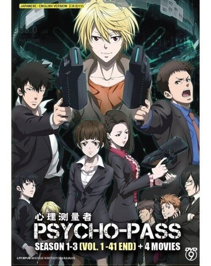 Psycho-Pass Season 1-3 (1-41 End+3 Movie)Eng sub & All region DVD SHIP FROM USA