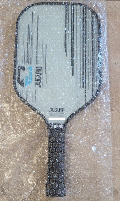 Juciao W Stripe 4.5" Handle Pickleball Paddle Carbon Fiber Composite USA