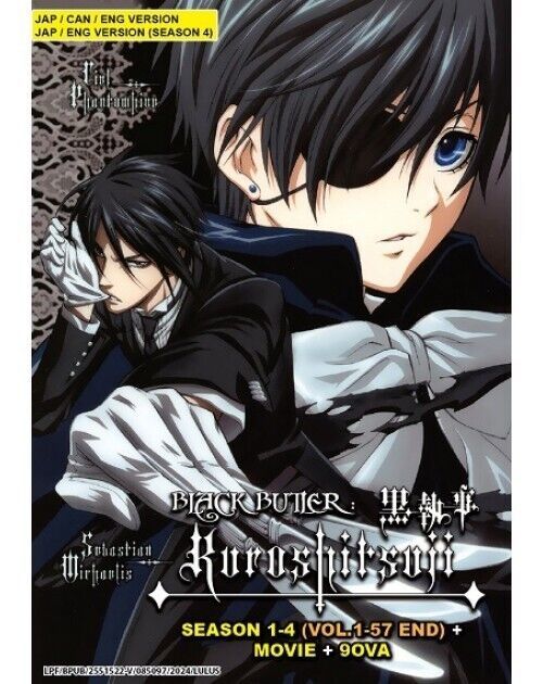 BLACK BUTLER - KUROSHITSUJI (SEASON1-4) VOL.1-57 END+MOVIE+9 OVA ENG DUB USA