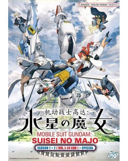 Mobile Suit Gundam:Suisei No Majo 1-24End+SP ANIME DVD ENGLISH DUB SHIP FROM USA